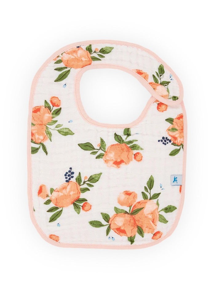 little unicorn 3-Pack Muslin Classic Bib Set Watercolor Roses 2  - Image 2