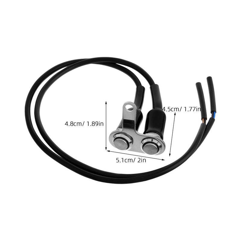 زر تشغيل وإيقاف المحرك ذاتي الإعادة مع مؤشر LED أزرق على الجانب الأيسر لدراجة نارية معدنية - Image 3