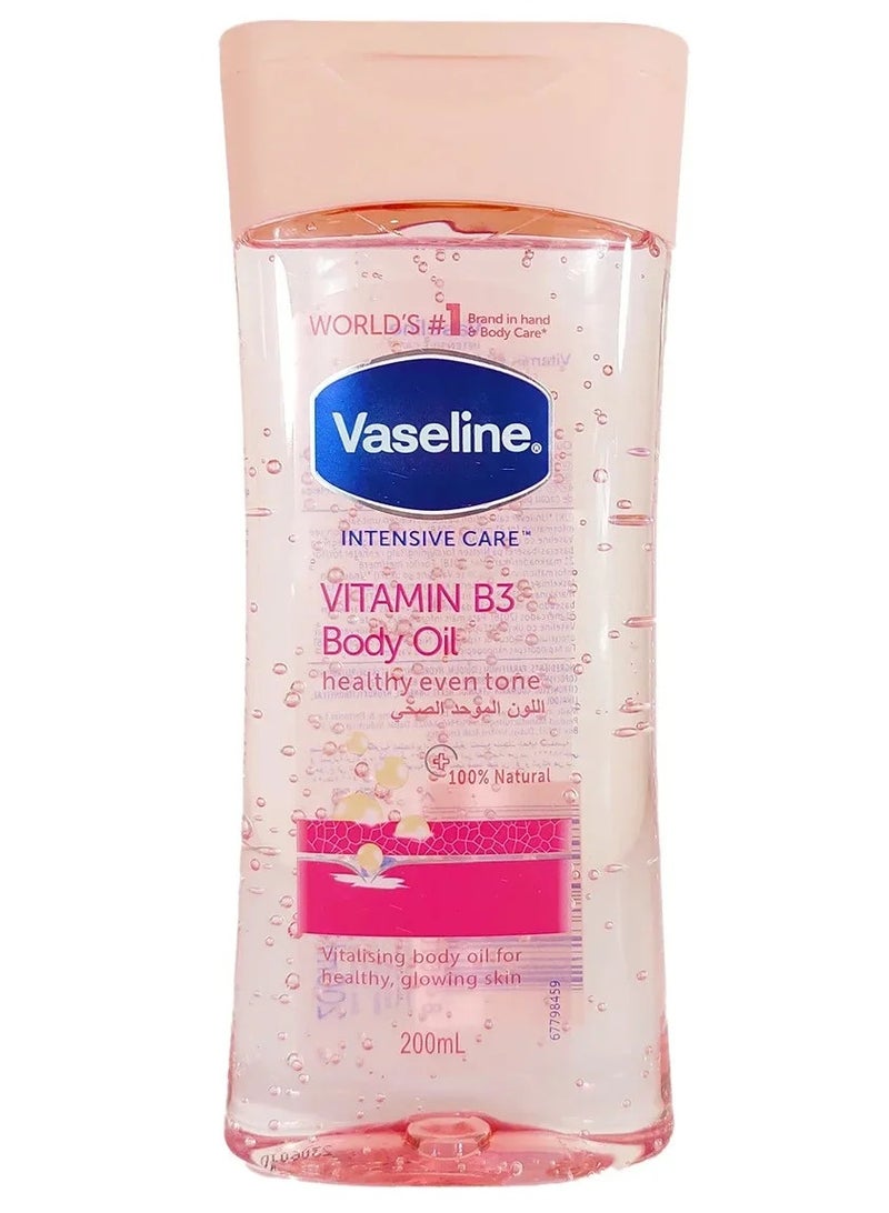 فازلين زيت الجسم بفيتامين ب3 لتوحيد لون البشرة الصحي 200 مل