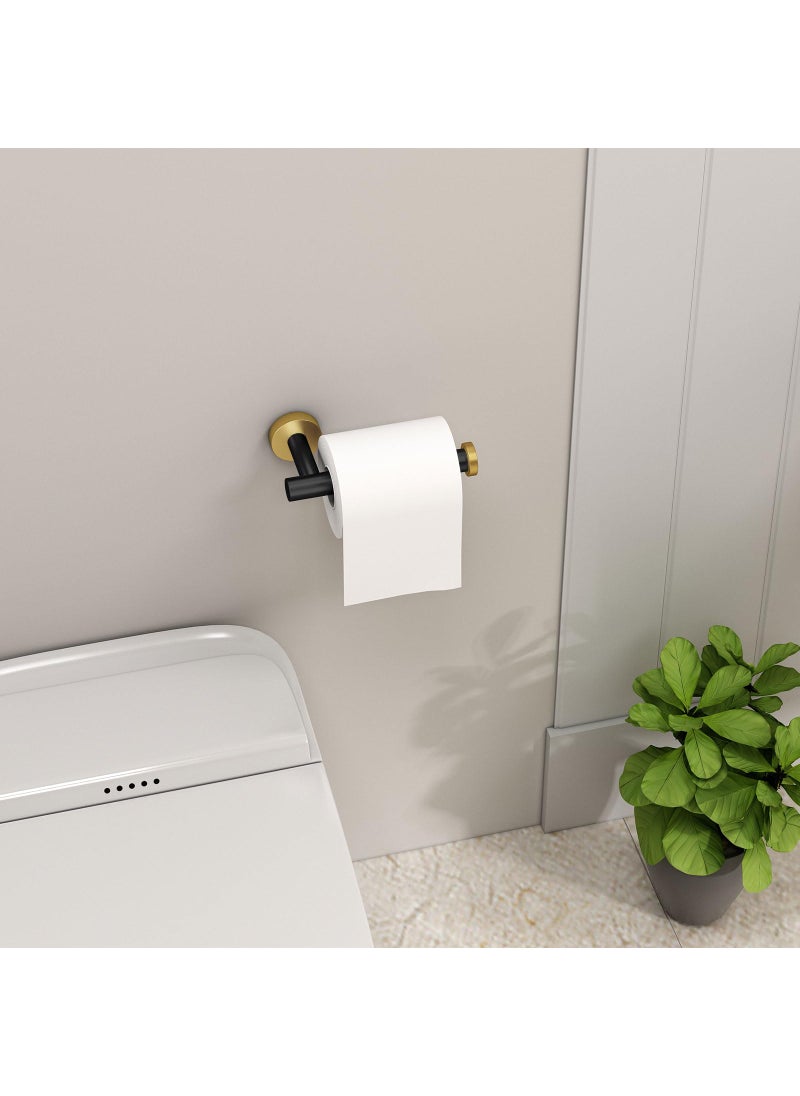 Angle Simple Toilet Paper Holder Black & Gold  Angle Simple Stainless Steel Bathroom Tissue Hanger  Lavatory Paper Roll Dispenser Wall Mount  - Image 2