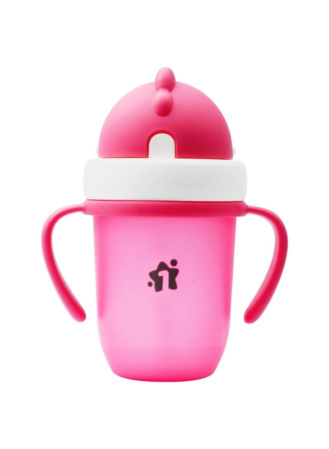 1st Step Matte Collection Bpa Free Polypropylene Soft Straw Sipper With Twin Handles For Easy Grip Pink - Image 2