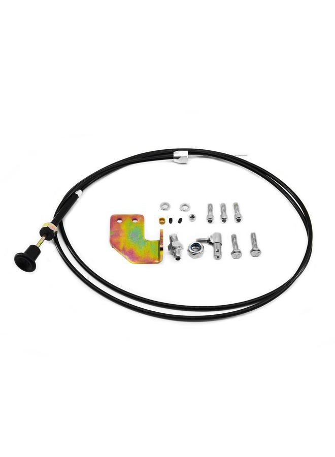 RABROPAR 12V Fuel Shut Off Solenoid Cable Kit 70 inch with Bracket Compatible with 1994-1998 Dodge Trucks, Compatible with Cummins 5.9L Diesel Engine, Compatible with Bosch P7100 Pump - Image 1