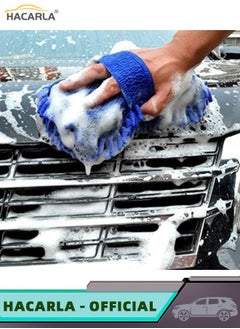 HACARLA 10 pcs Car Detailing Brush Automotive Detail Cleaning Brushes And 1 pcs Car Wash Glove Car Hand Soft Towel Microfiber Chenille Car Cleaning Spong  - Image 5