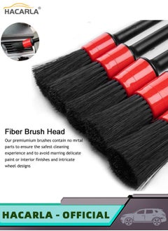 HACARLA 10 pcs Car Detailing Brush Automotive Detail Cleaning Brushes And 1 pcs Car Wash Glove Car Hand Soft Towel Microfiber Chenille Car Cleaning Spong  - Image 3