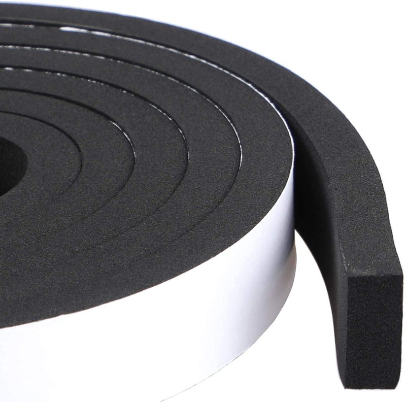 G-CHARGE Foam Single Sided High Density Self Adhesive Gasket Tape, Weather Stripping Doors and Window Insulation Soundproofing (24mm(W) x 9mm(T) x 5 Mtr (L)) - Image 1