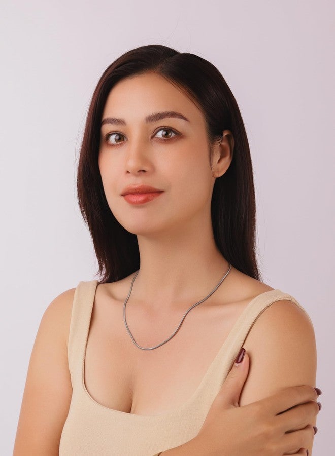 HAQUIL Thin Flexible Stainless Steel Snake Chain Necklace, Jewelry Gift for Men and Women 16/18/20/22/24/26/28/30' 1/1,2/1.5/2/2,5mm, 1mm, Stainless Steel, No Gemstone - Image 3