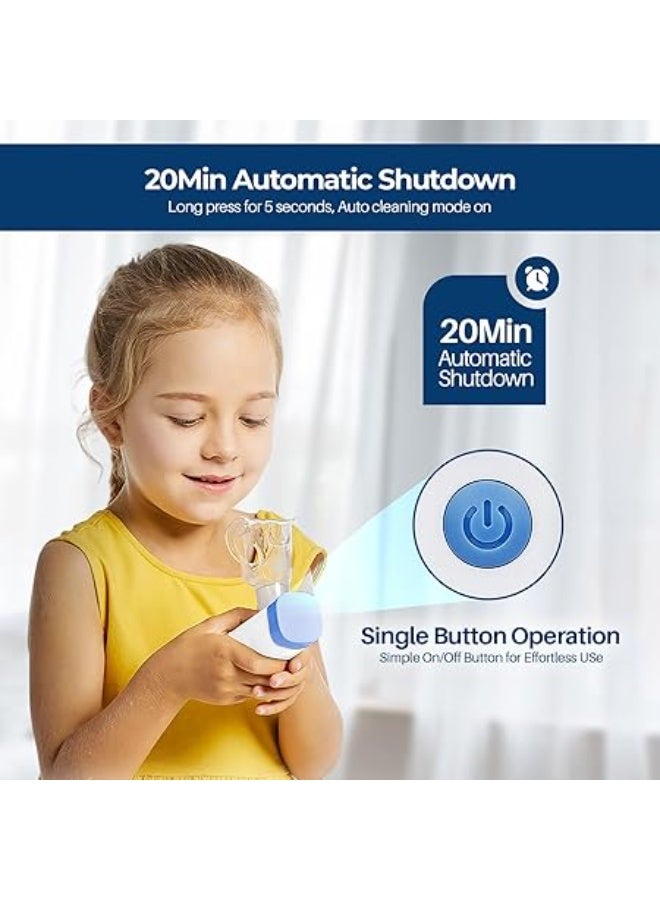 جهاز استنشاق (نيبولايزر) محمول وقابل لإعادة الشحن - معتمد بالكامل وهادئ | للأطفال والكبار | منفذ USB وتصميم مدمج | مثالي للمنزل والسفر - Image 2