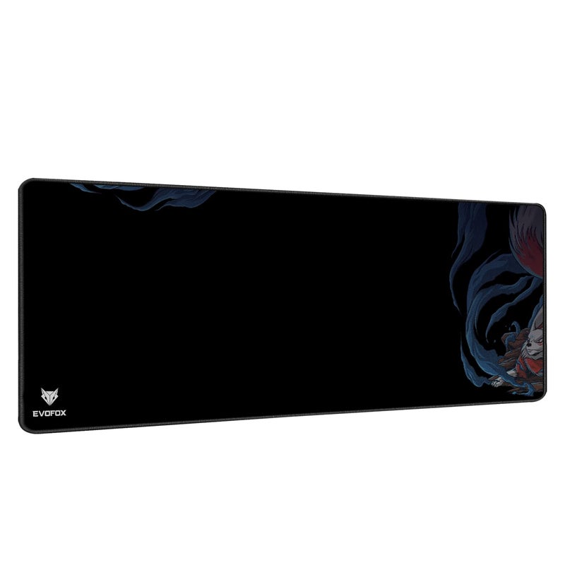 EvoFox Falcon X85 Extended Mouse Pad/Desk Pad for Laptop, PC Gaming and Desk with Extra Large Speed Surface, Non-Slip Base and Anti-fray Stitched Edges XXL [850mm x 300mm] - Image 1