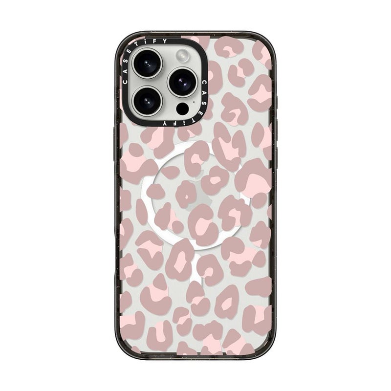 Casetify Iphone 16 Pro Impact Case With Magsafe - Dusty Pink Leopard