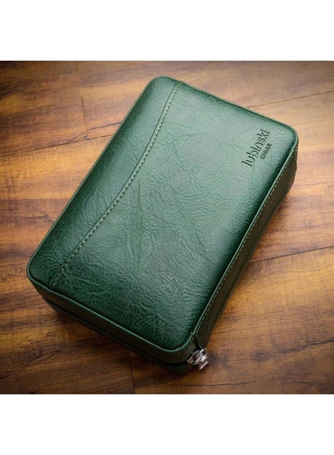 LUBINSKI Travel Cigar Humidor – Portable Airtight Case for Cigars, Durable Protection (5-6 Cigar Capacity), Gift-Ready - Image 3