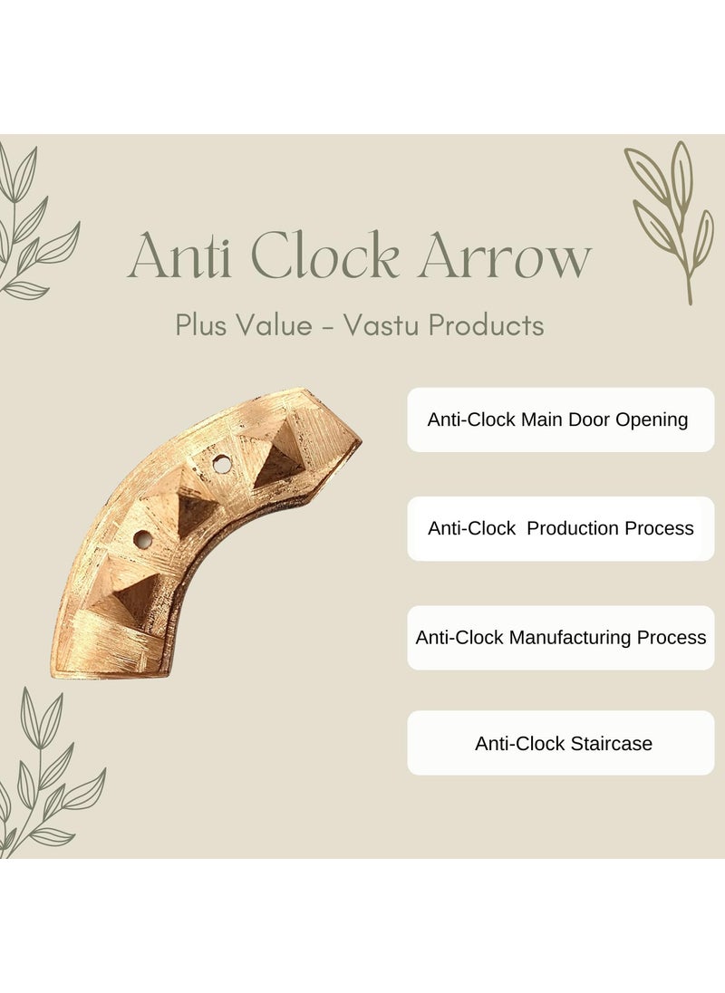 Plus Value Plus Value Clock Wise Arrow Copper Vastu Pyramid Remedies AntiClock Main Door Entrance Opening Staircase Manufacturing Process 3 x 95 x 15 cm  - Image 2