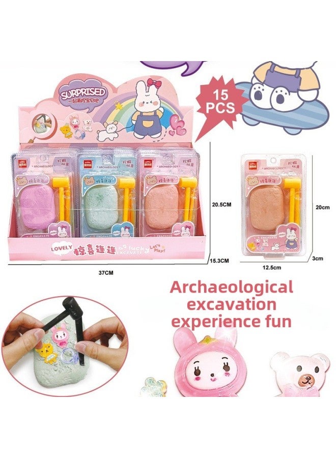 Genuine Licensed Archaeological Bracelet Gem Children's Puzzle Plaster Exploration Digging Mechanism Toys Wholesale-Color:2244 Archaeological Excavation [single Price 15 Pieces Per Box]  - Image 1