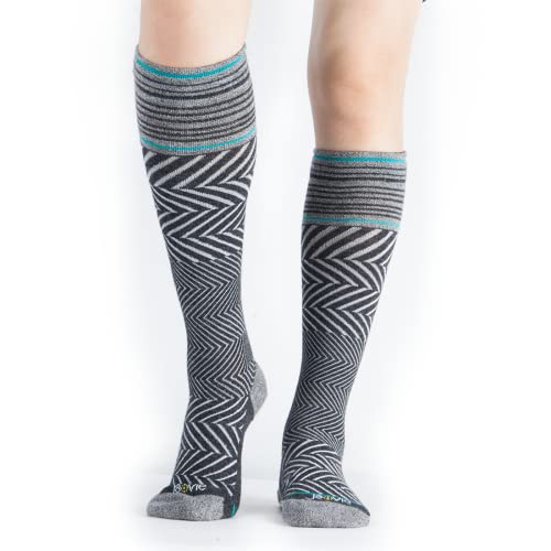 ja vie 76% Merino Wool Compression Socks 15-20mmHg Seamless Toe for Women & Men - Image 2