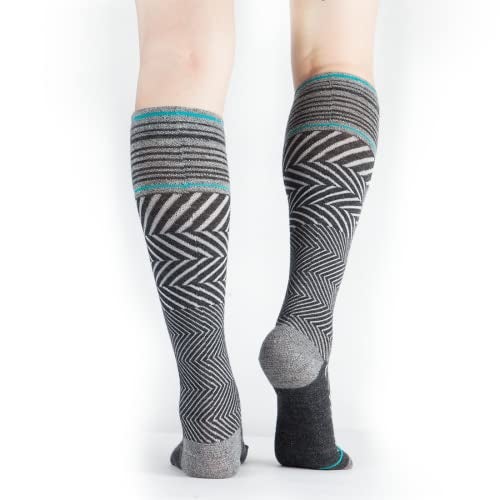 ja vie 76% Merino Wool Compression Socks 15-20mmHg Seamless Toe for Women & Men - Image 4