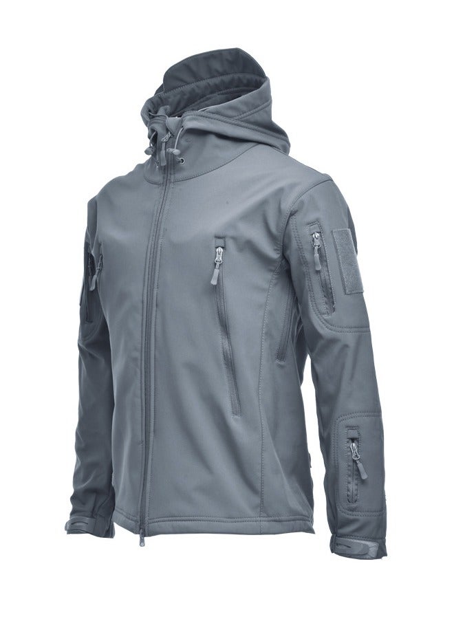 NIBEMINENT Hooded Fleece Outdoor Jacket Grey  - Image 1
