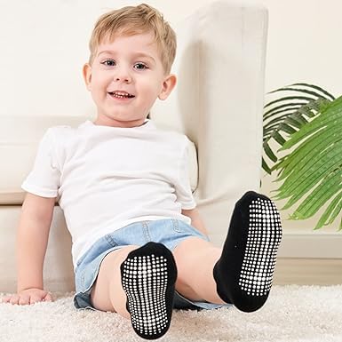 TERI BERI Baby Non Slip Grip Ankle Socks with Non Skid Soles for Infants Toddlers Kids Boys Girls - Pack of 6 and 12 (Assorted Colours) (6-12 Months, Boys Assorted 6 Pairs) - Image 4