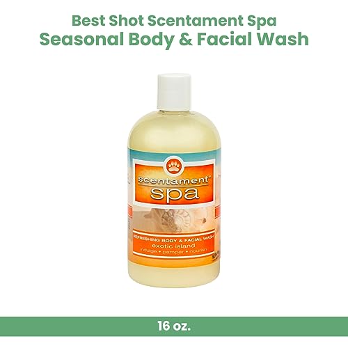 Best Shot Scentament Spa Seasonal Facial & Body Wash, Exotic Island, 16 oz - Image 2