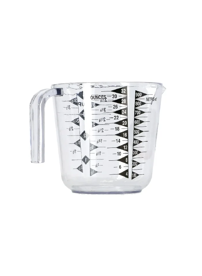 Chef Craft Dishwasher Safe Plastic Measuring Cup Clear and Black 12.7 x 12.7 x 16.5 cm 21720