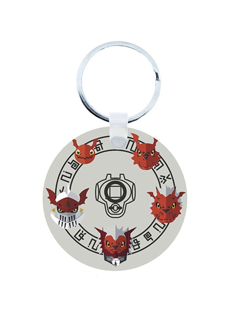 Digimon Anime Wooden Keychain