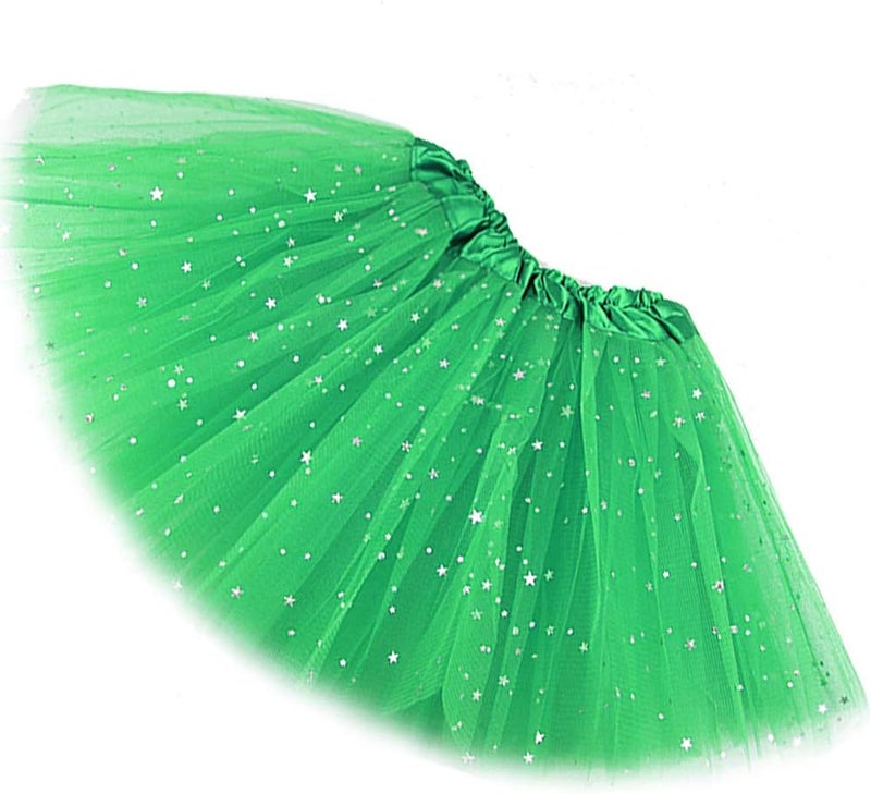 Womens Adult Sparkle Elastic 3 Layered Tulle Tutu Skirt