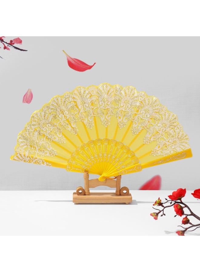 6 pcs Folding Fan Traditional Pattern Printed Decorative Plastic Hand Fans For Birthday Party Home Decor Gift - Image 4