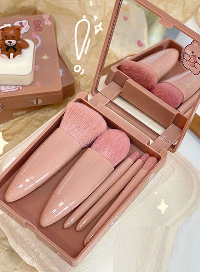 مجموعة جديدة لفرشاة مكياج ذات 5 عدسات متنقلة، وفرشاة بارود متحركة متعددة الوظائف، وفرشاة خدود، وأداة تجميل - Image 2