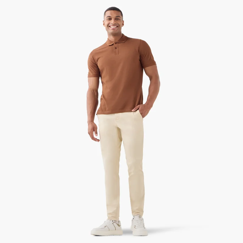 سبلاش فيڤ تيشيرت بولو بقصة عادية وأكمام قصيرة