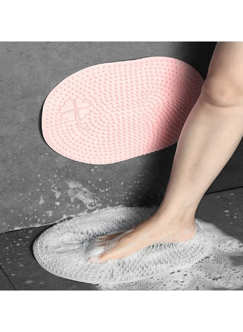 SYOSI Foot Scrubber Cleaner Massager Shower Brush with Non-Slip Suction Cups and Soft Acupressure Massage Mat for Care Circulation & Reduces Pain - Image 2