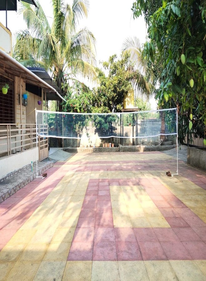 RAISCO شبكة تنس الريشة من النايلون من رايسكو باللون الأزرق السماوي (أزرق، بني) - Image 3