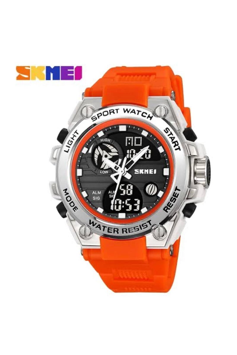 SKMEI Skmei Orange Men's and Women's Sport Watch Quartz Waterproof Wristwatches 2360 LED GREEN - Image 1