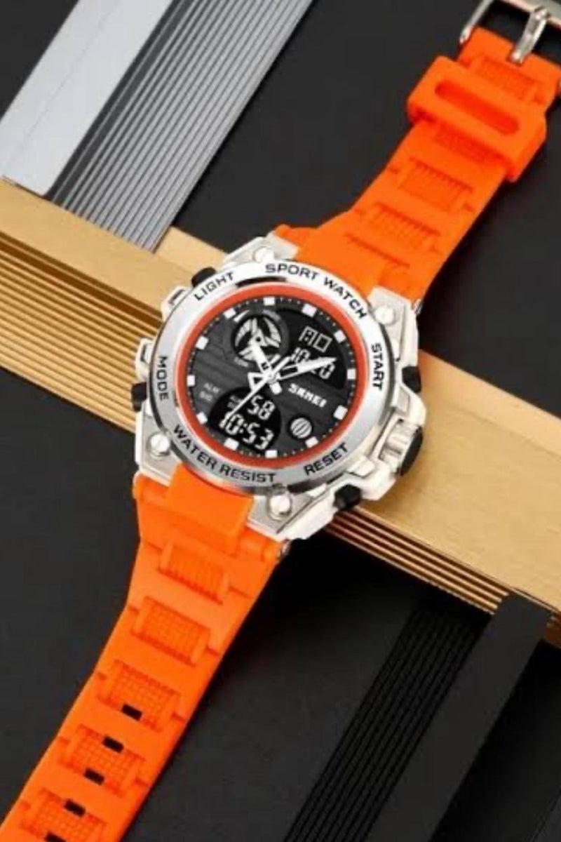 SKMEI Skmei Orange Men's and Women's Sport Watch Quartz Waterproof Wristwatches 2360 LED GREEN - Image 4