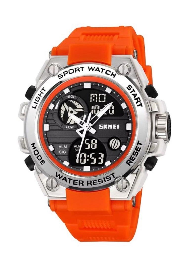 SKMEI Skmei Orange Men's and Women's Sport Watch Quartz Waterproof Wristwatches 2360 LED GREEN - Image 3
