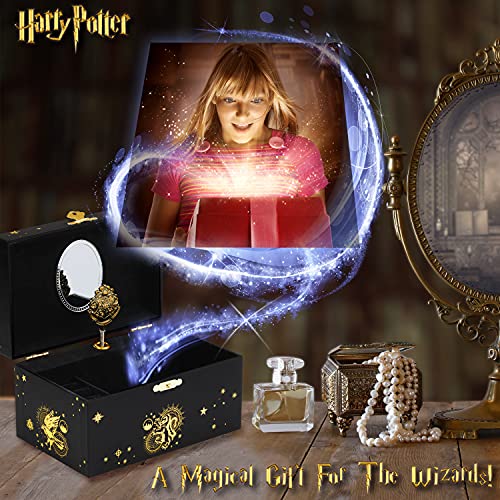 Harry Potter Jewelry Box, Musical Box Storage with Spinning Hogwarts Crest - Image 5