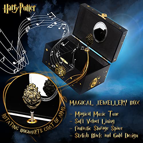 Harry Potter Jewelry Box, Musical Box Storage with Spinning Hogwarts Crest - Image 4
