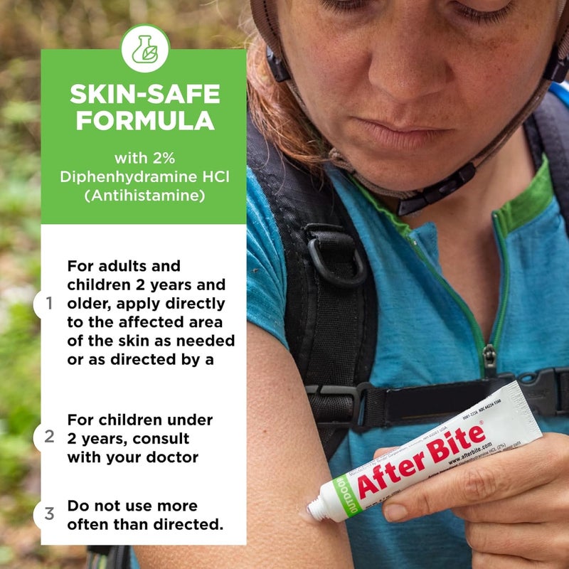 AfterBite Outdoor Formula - Itch Relief with Diphenhydramine HCl - Ideal for Mosquito & Fire Ant Bites, Bees & More - Portable Gel Formula - 0.7 oz (4 Pack) - Image 3