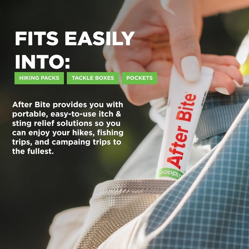 AfterBite Outdoor Formula - Itch Relief with Diphenhydramine HCl - Ideal for Mosquito & Fire Ant Bites, Bees & More - Portable Gel Formula - 0.7 oz (4 Pack) - Image 4