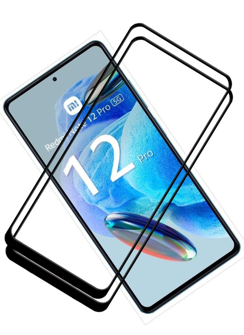 ACLIX 2 Pieces Antistatic ESD Dustproof Premium Quality High Definition Tempered Glass Screen Protector Designed For Xiaomi Redmi Note 12 Pro - Image 1