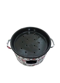 Albawadi Portable BBQ Mini Fire Pit with Kettle Sets Colorful Flower Design  - Image 5