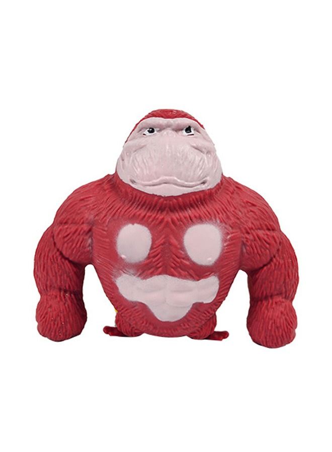 فيرونا عدد 2 قطعة من دمية قرد مضحكة، مجسم للاطفال والكبار، لعبة غوريلا قابلة للتمدد، لعبة تخفيف الضغط والضغط على الاجهاد، - Image 1