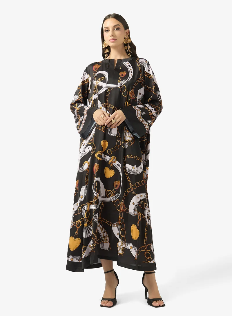 FYOR  Elegant Harmony Kaftan Dress for Women for Women | Best Price UAE