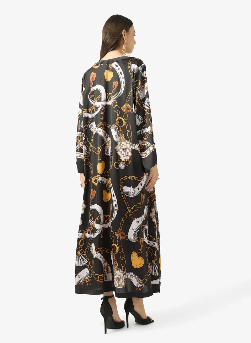 FYOR  Elegant Harmony Kaftan Dress for Women for Women | Best Price UAE