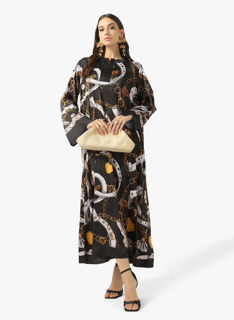 FYOR  Elegant Harmony Kaftan Dress for Women for Women | Best Price UAE