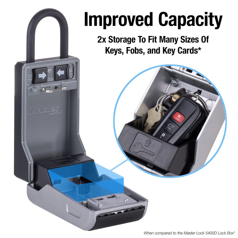 Master Lock High Capacity Key Lockbox, Combination Dial, Removable Shackle - Image 4