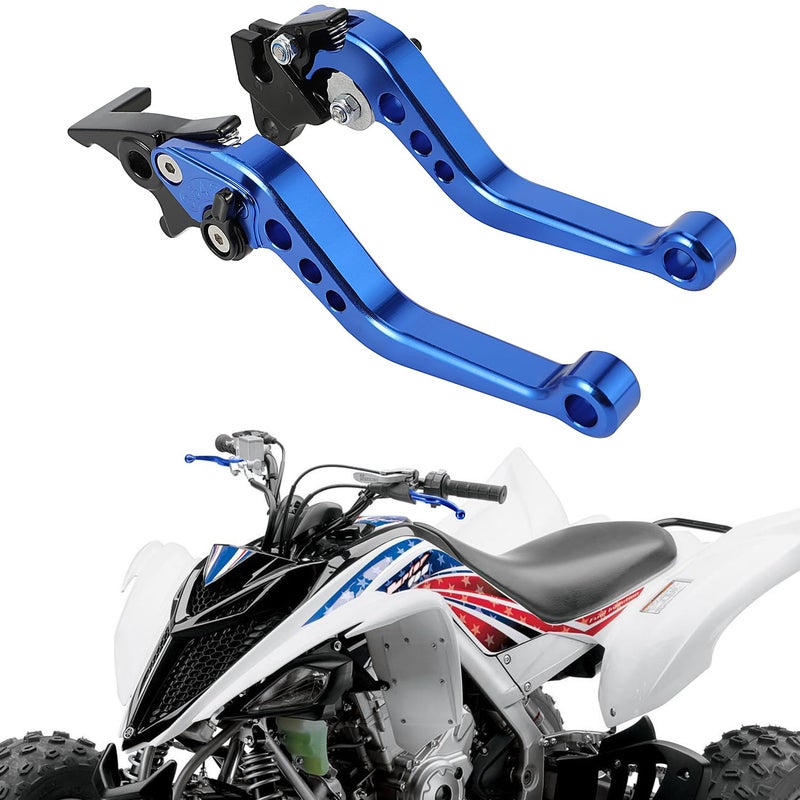 Wacece ATV Clutch and Brake Lever Set Adjustable Handle for Raptor YFM 700R 700 20082025 Blue