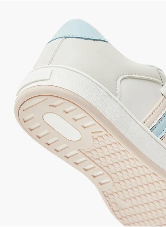 جونيورز Girls Panelled Sneakers With Hook And Loop Closure