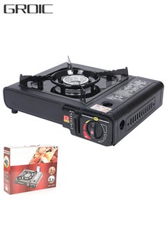 GS-1000 7650 BTU موقد غاز البوتان المحمول، موقد كاسيت خارجي محمول للتخييم، موقد غاز واحد للتخييم والنزهة