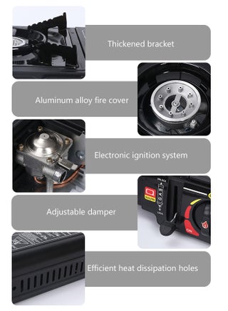 GS-1000 7650 BTU Portable Butane Gas Stove, Cassette Stove Outdoor Portable Butane Camping Gas Stove Single Burner for Camping and Picnic - view 5