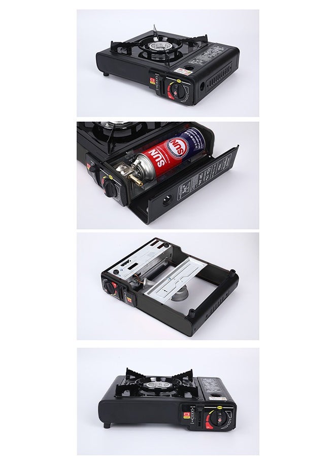 GROIC - GS-1000 7650 BTU موقد غاز البوتان المحمول، موقد كاسيت خارجي محمول للتخييم، موقد غاز واحد للتخييم والنزهة - Image 1