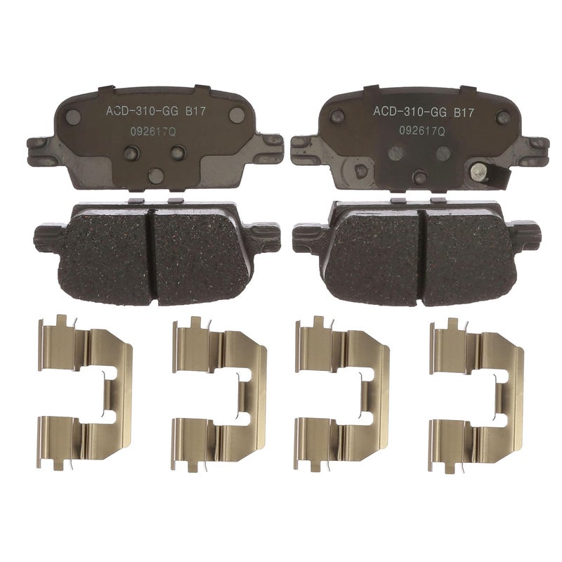 ACDelco Silver 14D1921CH Ceramic Rear Disc Brake Pad Set - Image 2