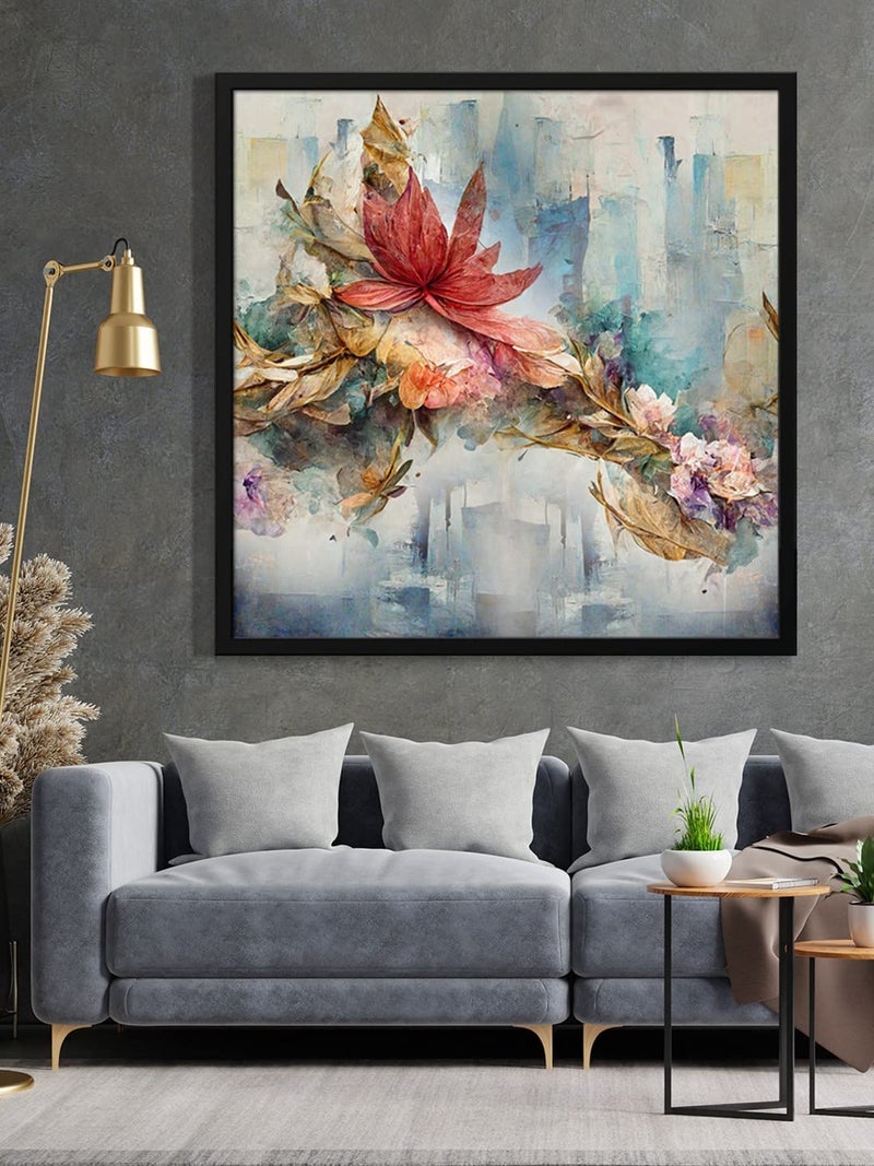 999STORE multi color flower with abstract effect artwall painting for living room large size flowers painting for wall decoration BoxF36X360152